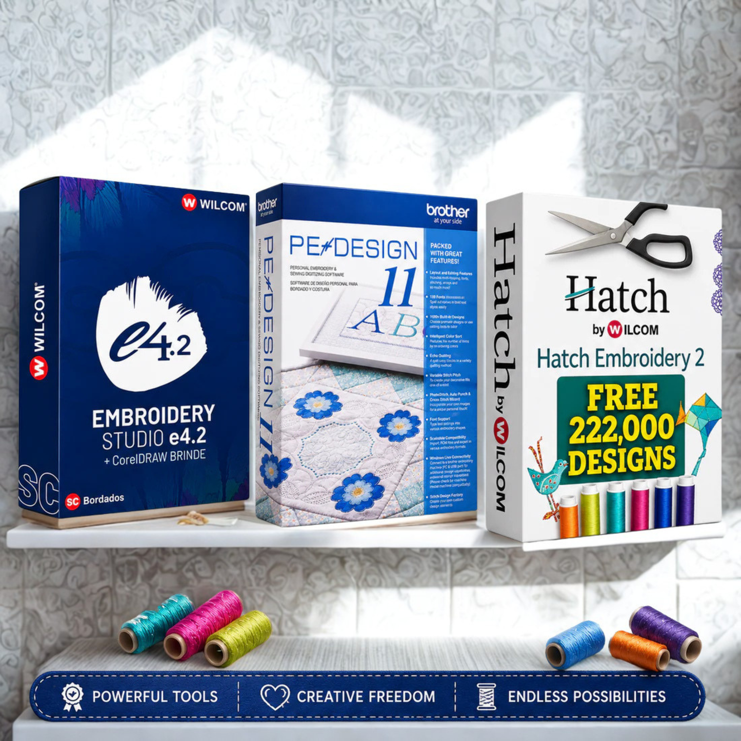 Ultimate Embroidery Software Bundle | Wilcom Embroidery Studio e4.2 + Brother PE-Design 11 + Hatch Embroidery 2 Digitizing Software Regular price€59,00 EUR
