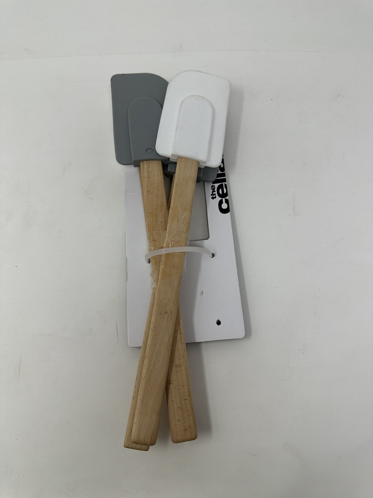 The Cellar Silicone Spatulas Set of 4 White and Grey