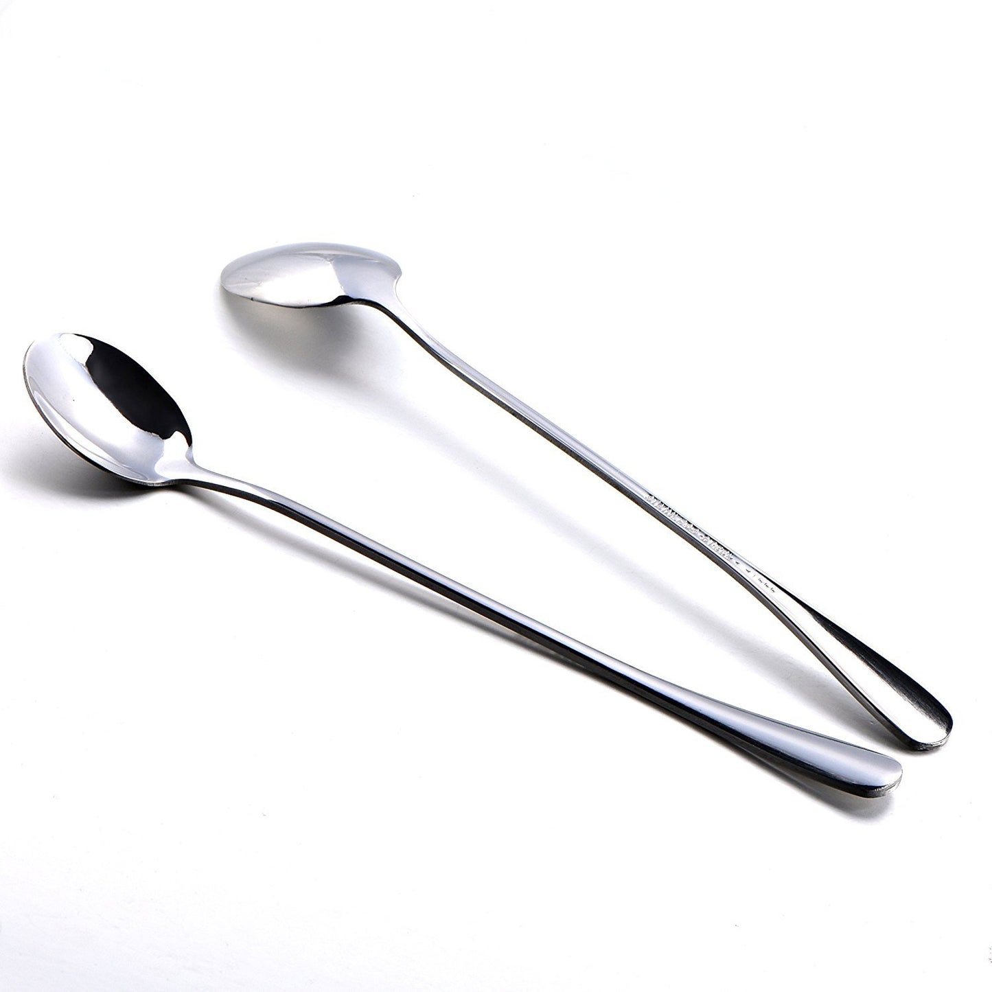 6 Pack 7.5in Stainless Steel Long Handle Mixing Spoons Iced Tea Coffee Dessert