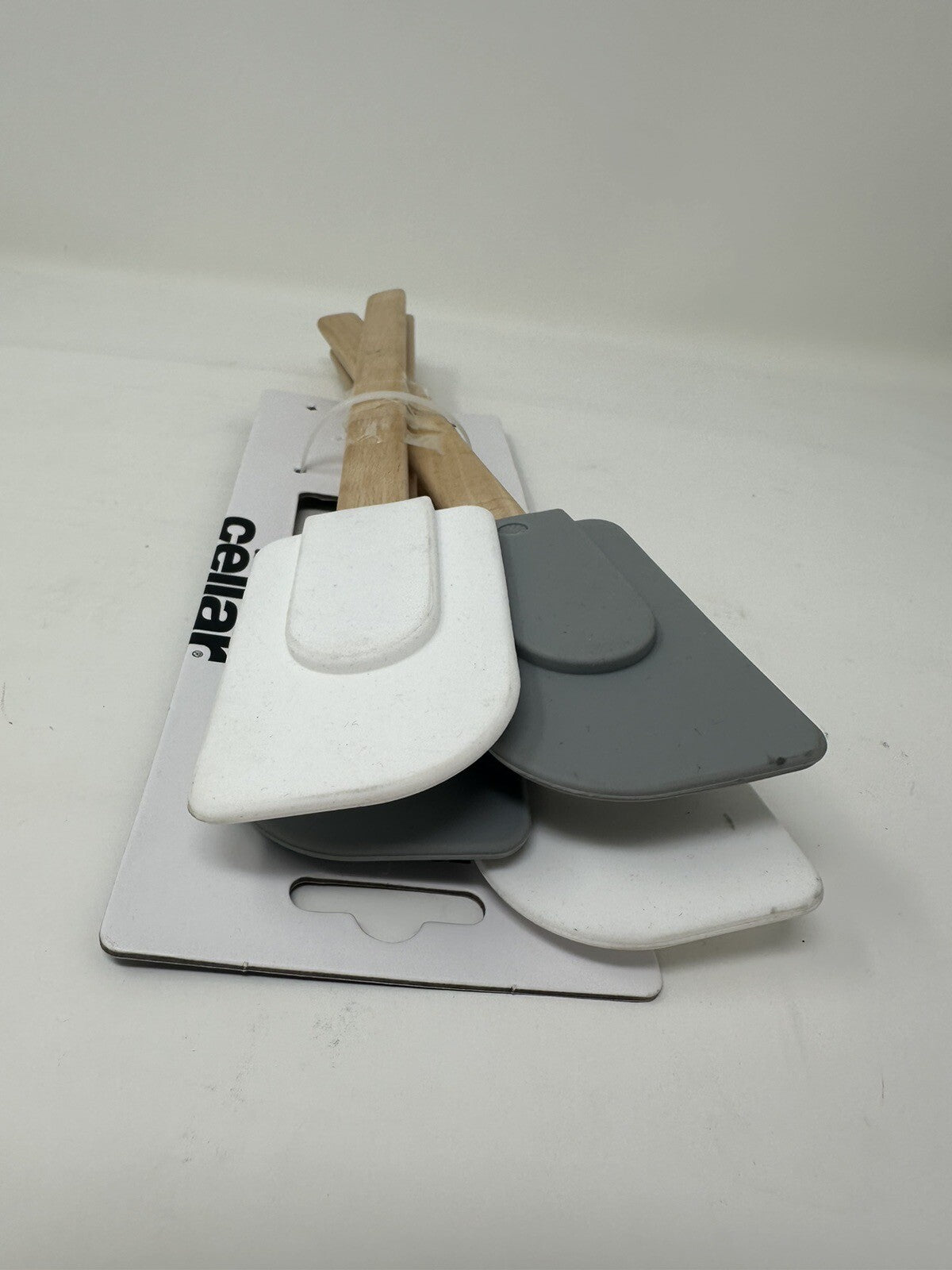 The Cellar Silicone Spatulas Set of 4 White and Grey
