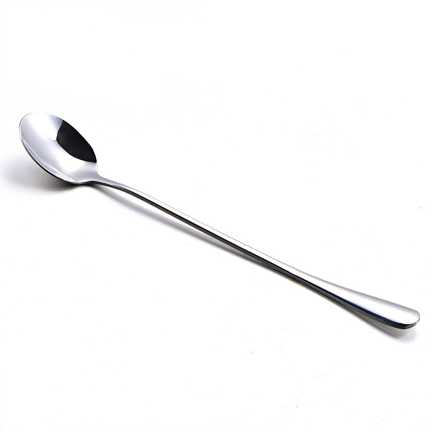 6 Pack 7.5in Stainless Steel Long Handle Mixing Spoons Iced Tea Coffee Dessert